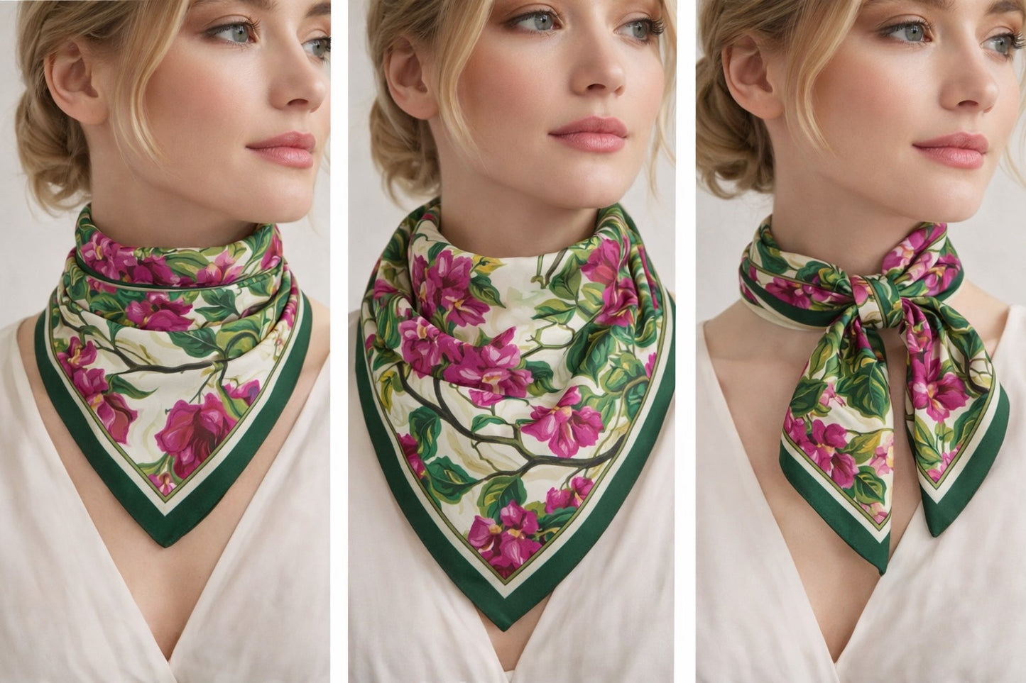 Bougainvillea - Silk Carré 65