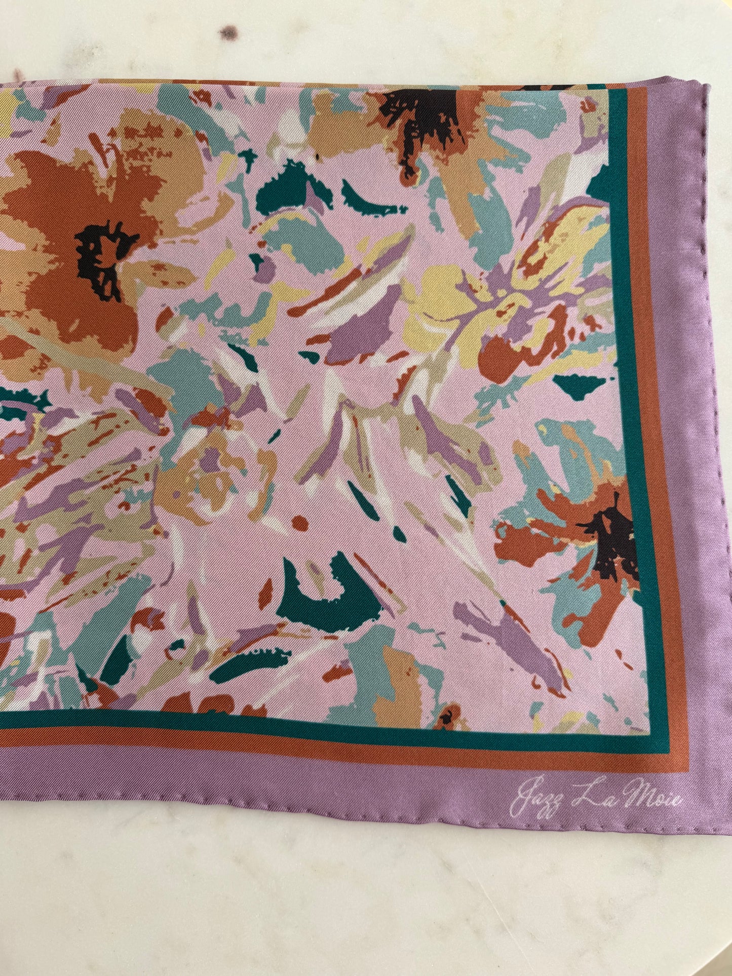 Pétalia Silk Twill Scarf Carré 53