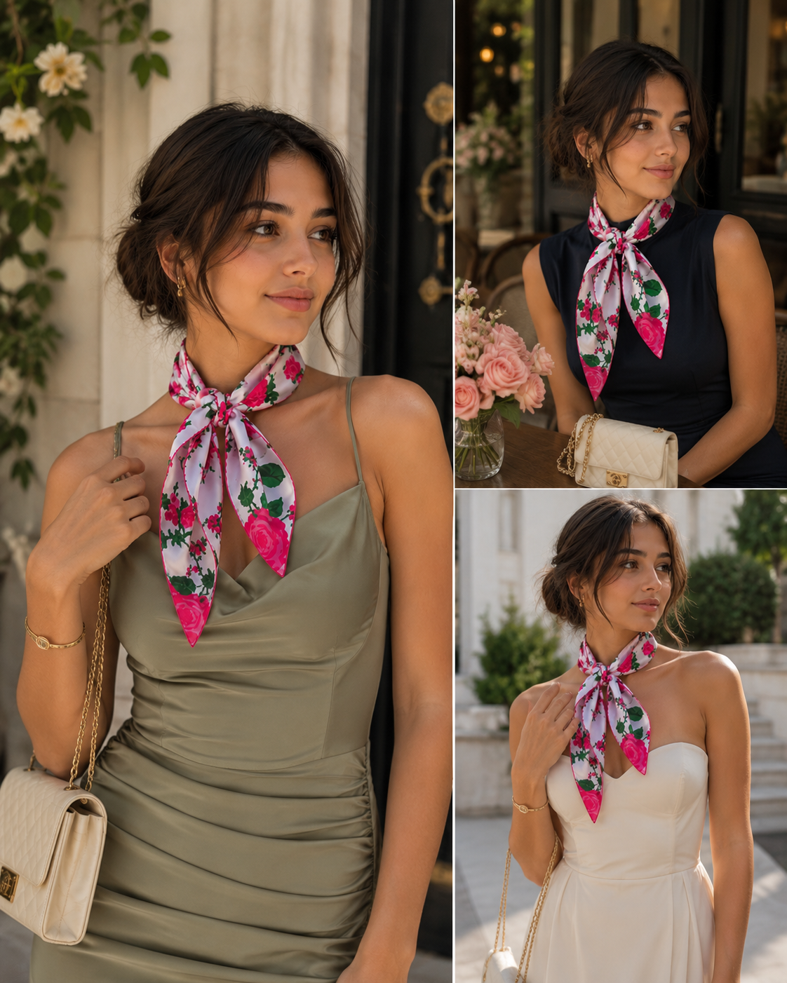 Esprit Silk Twill Scarf Carré 53