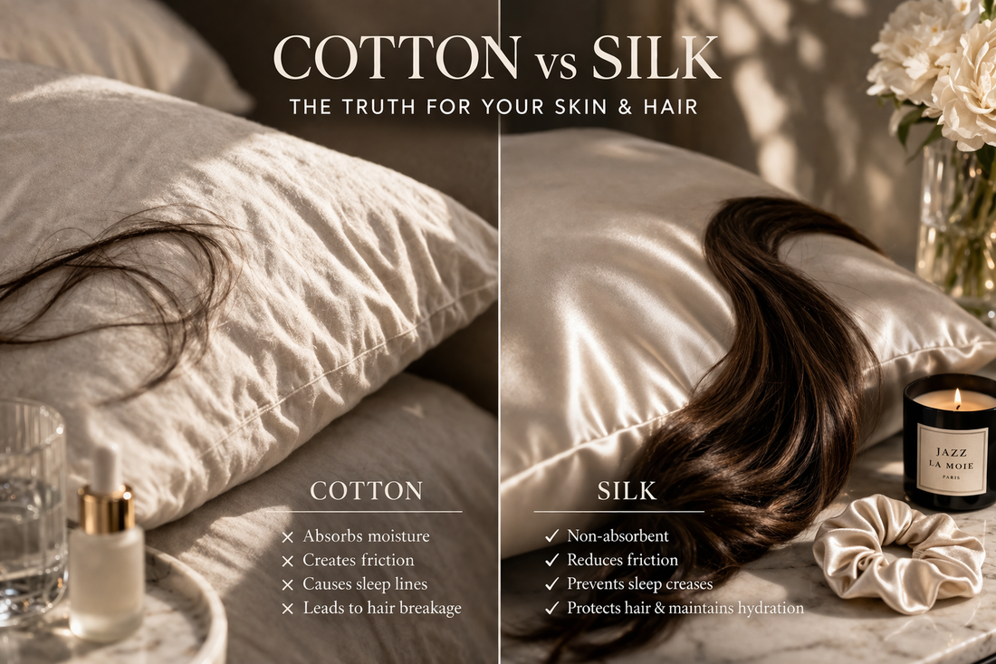 Cotton vs silk pillowcase 