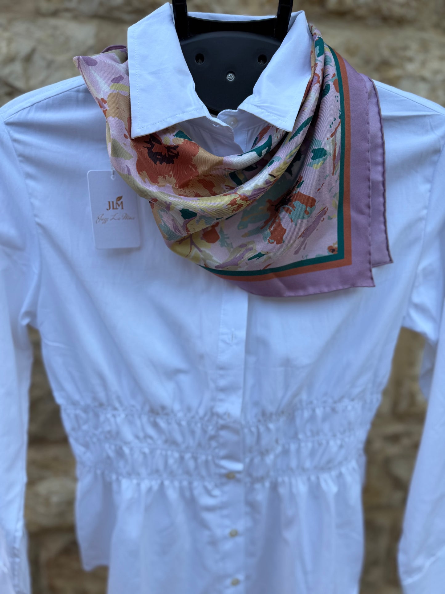 Pétalia Silk Twill Scarf Carré 53