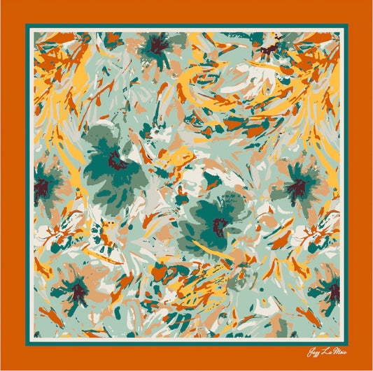 Azura Silk Twill Scarf by Jazz La Moie made in UK