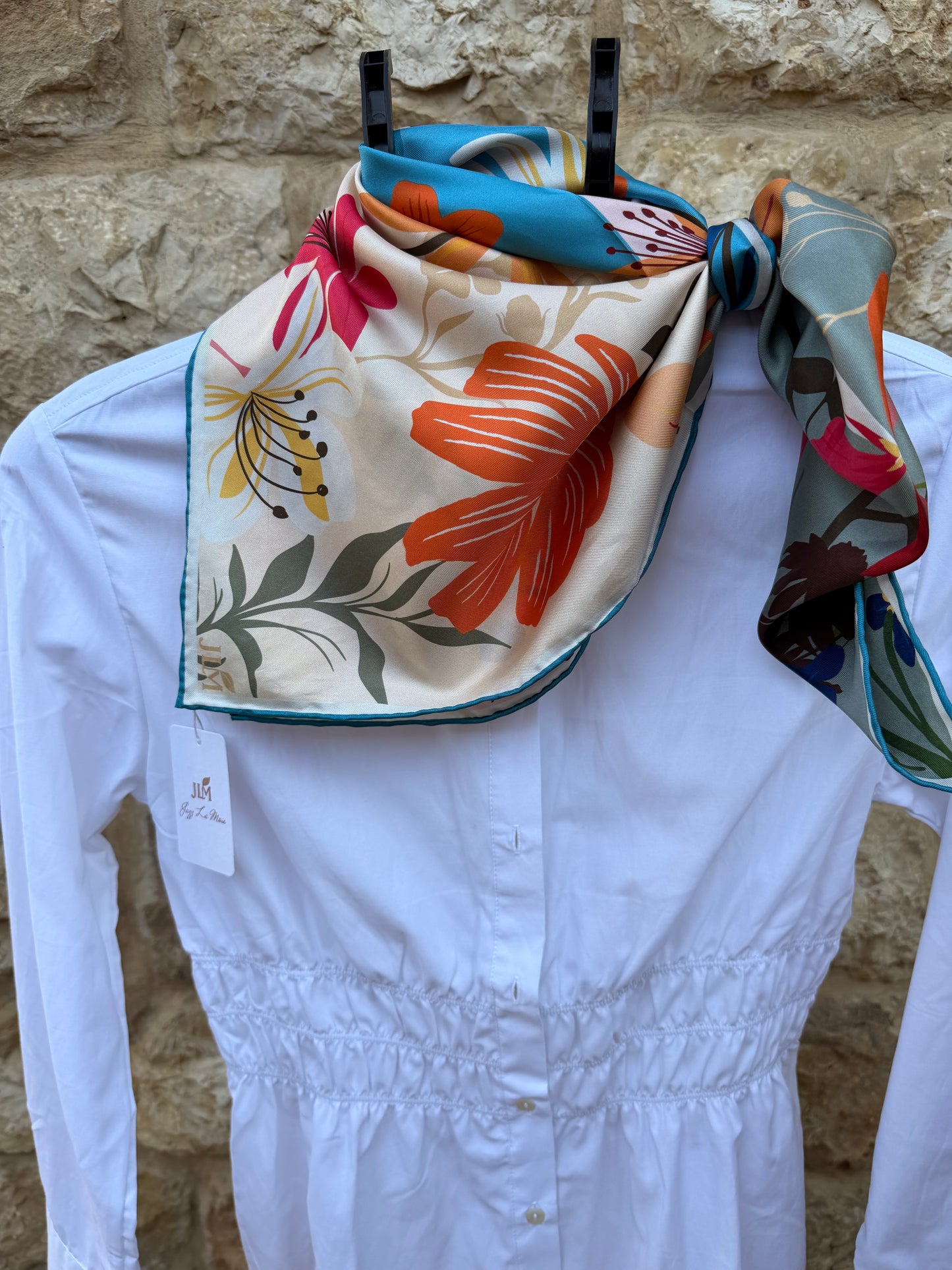 Floréa Luxury Silk Scarf- Carré 65
