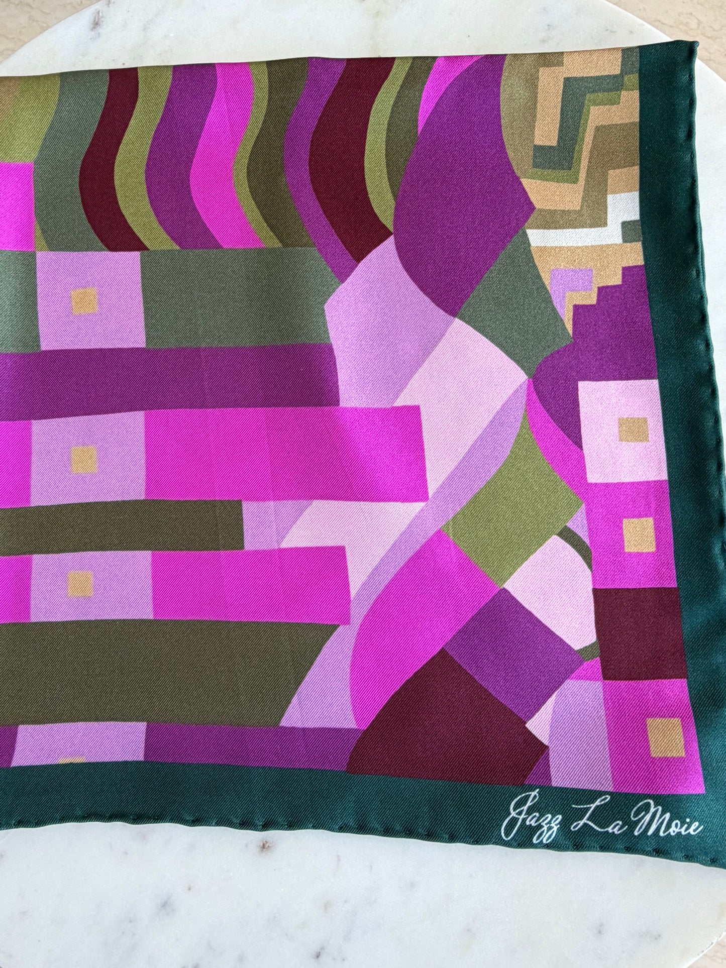 Mosaïque Rosée- Silk Carré 53