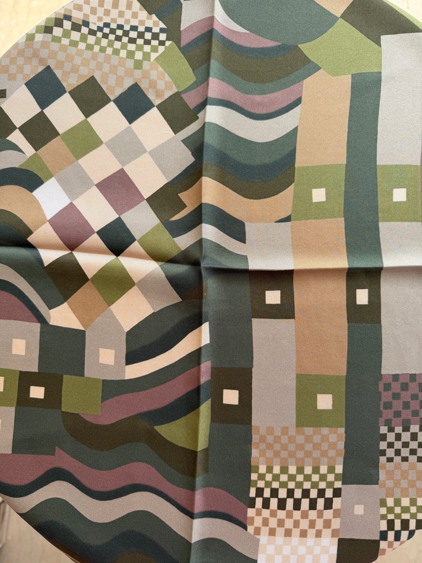 Mosaïque Terre- Silk Twill Scarf 53