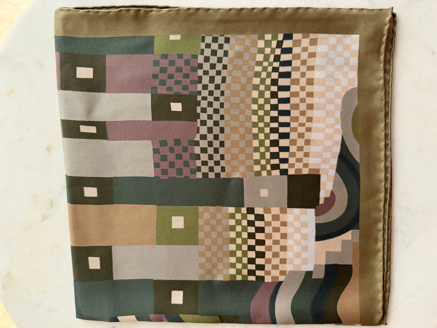 Mosaïque Terre- Silk Twill Scarf 53