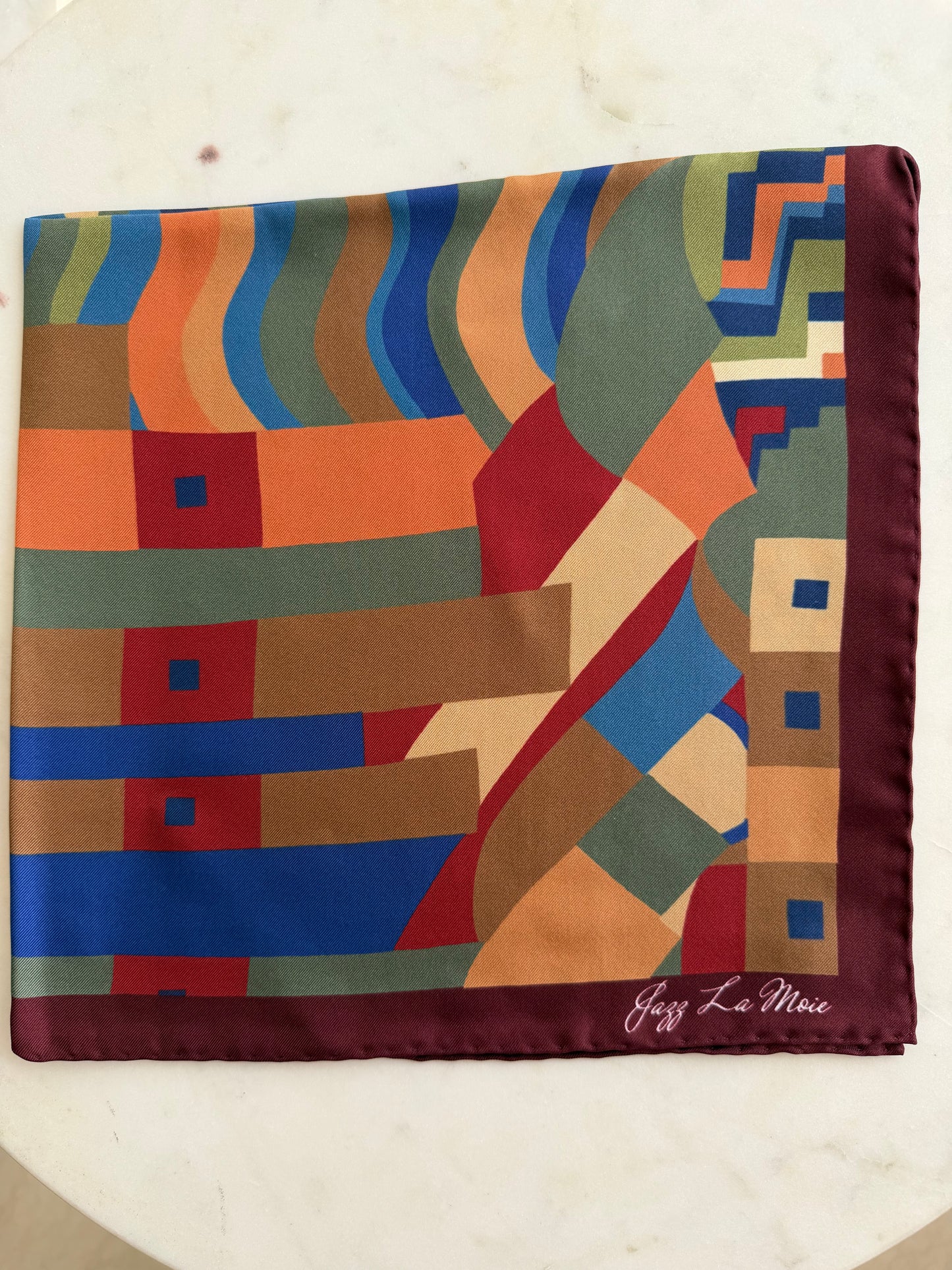 Mosaïque Silk Twill Scarf 53