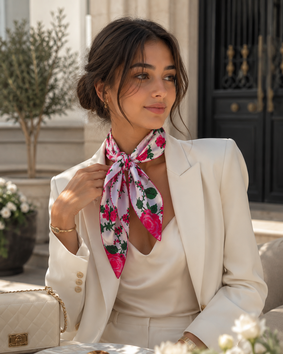 Esprit Silk Twill Scarf Carré 53