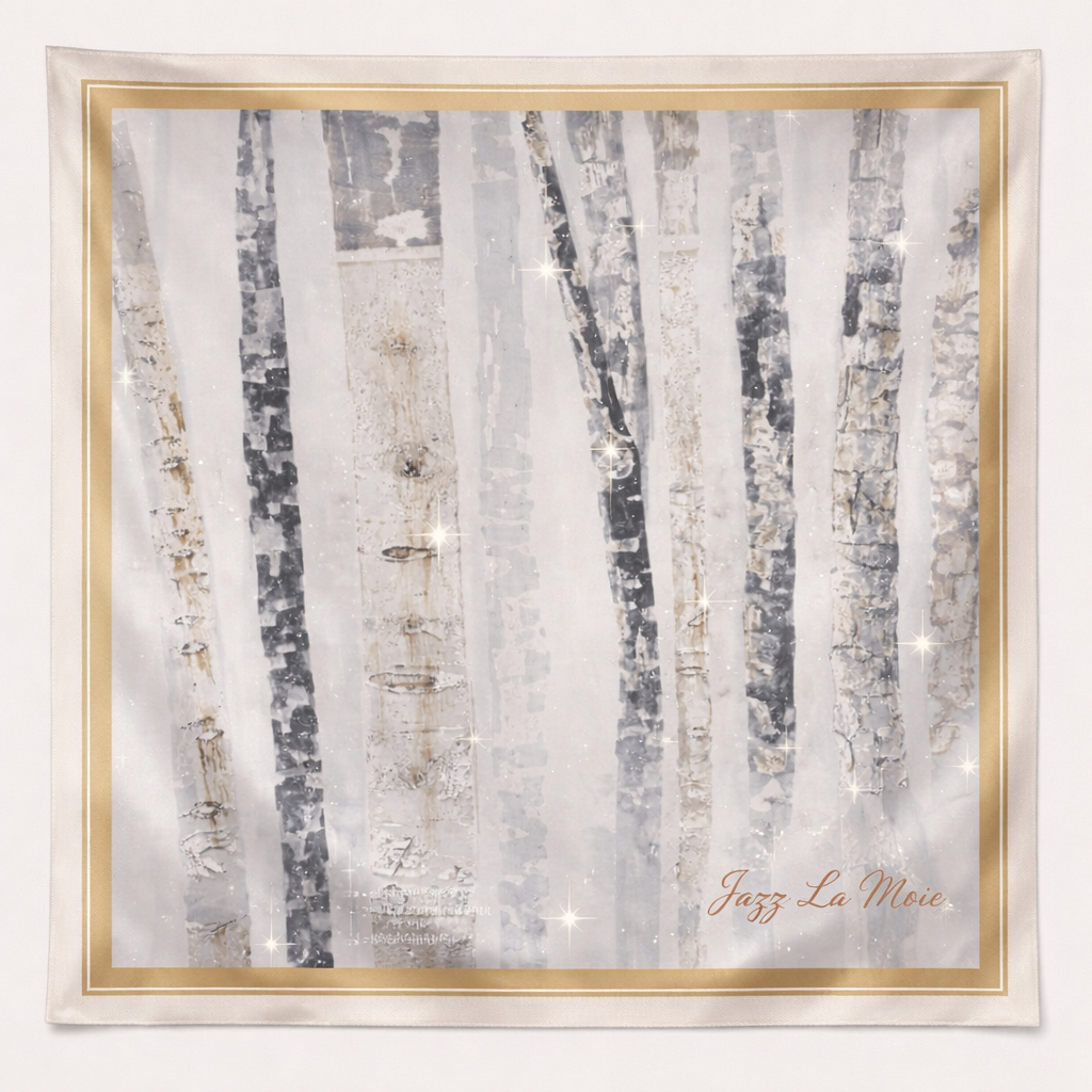 Whispering Forest Silk Twilly Scarf | Jazz La Moie