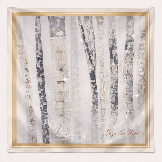 Whispering Forest Silk Twilly Scarf | Jazz La Moie