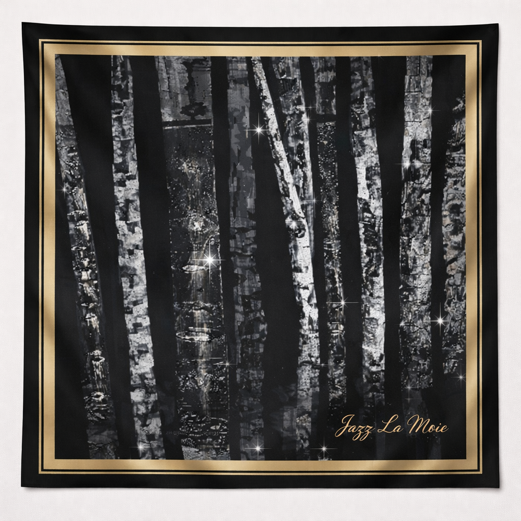 Whispering Forest Silk Twilly Scarf | Jazz La Moie