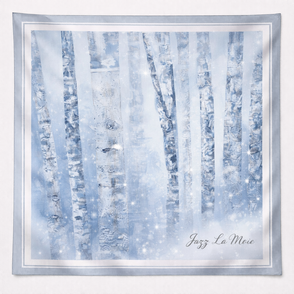 Whispering Forest Silk Twilly Scarf | Jazz La Moie