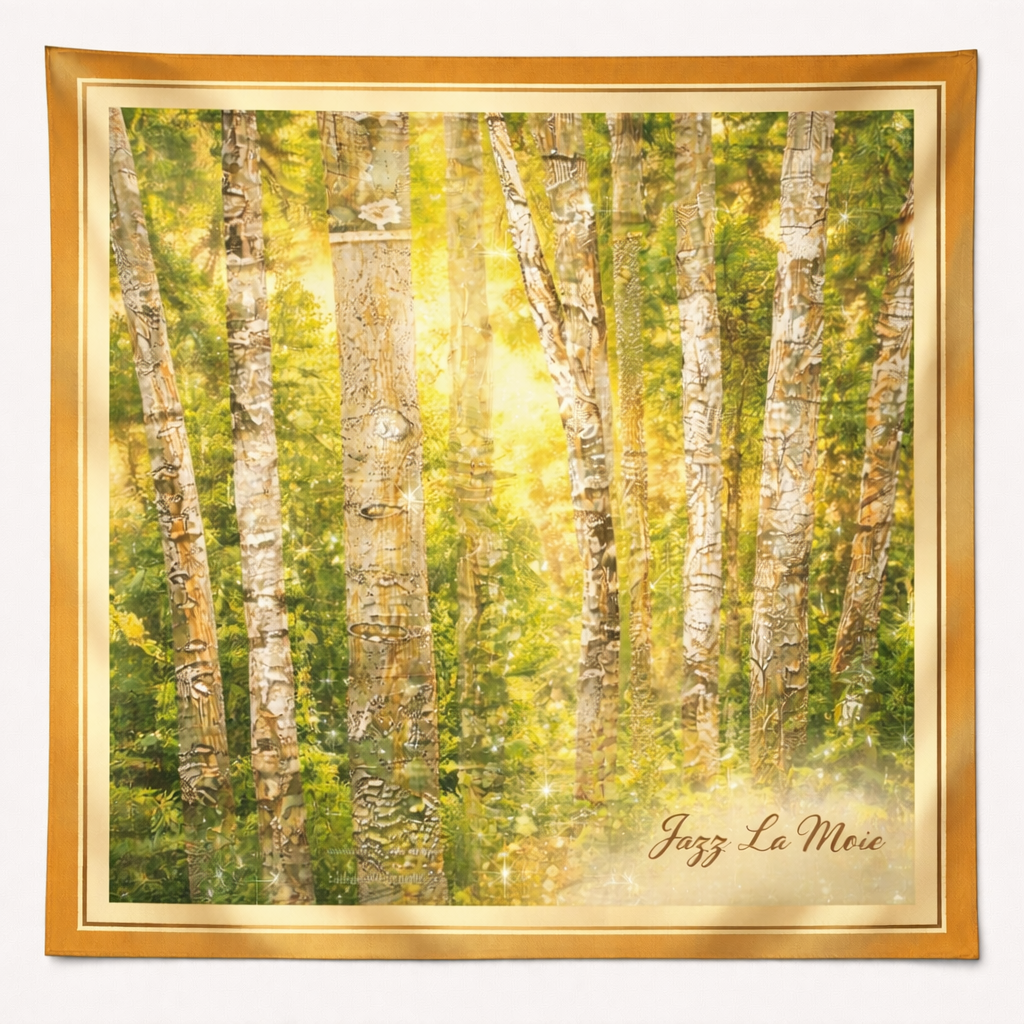 Whispering Forest Silk Twilly Scarf | Jazz La Moie