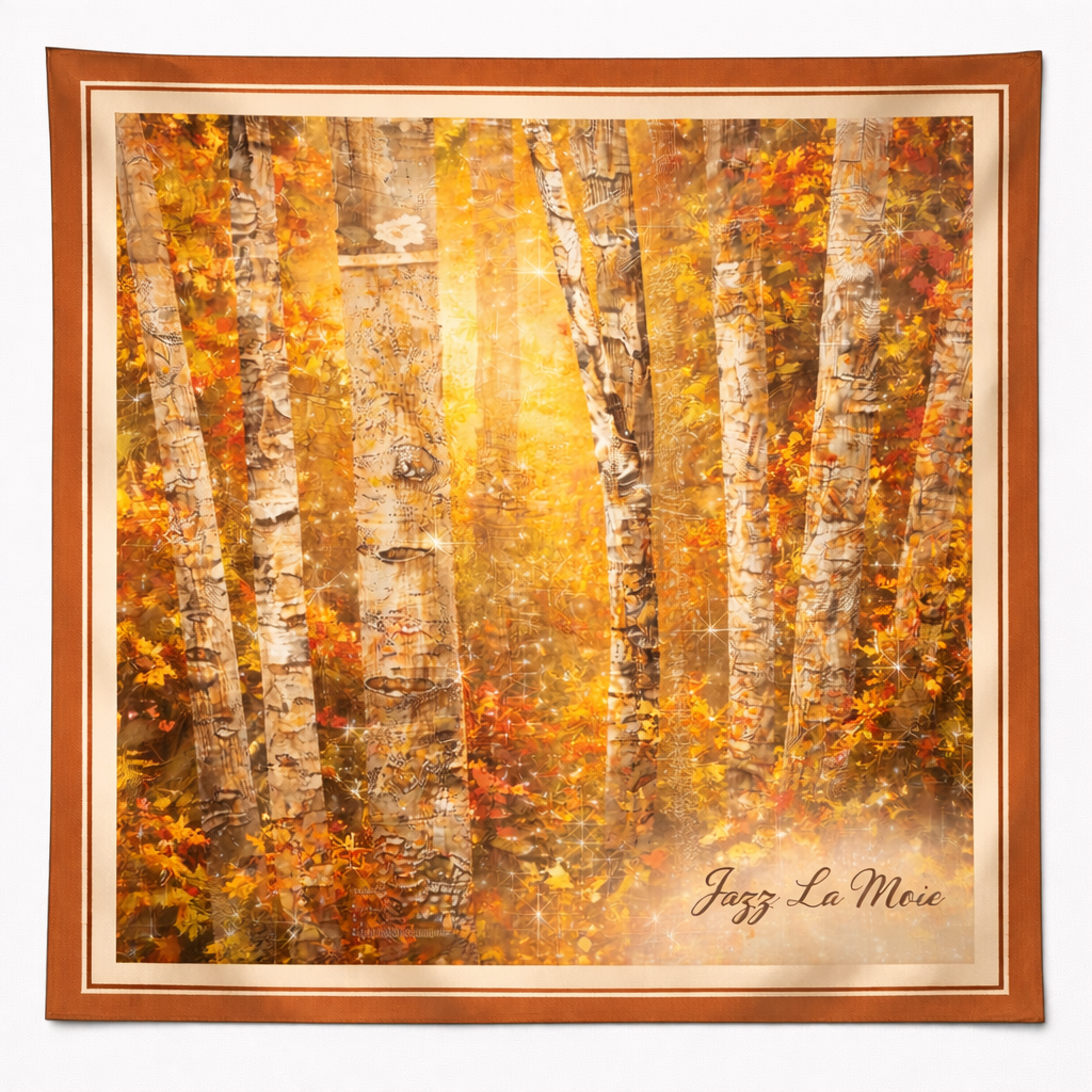 Whispering Forest Silk Twilly Scarf | Jazz La Moie